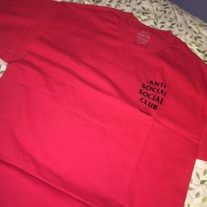 AntiSocialSocialClub Red T-shirt